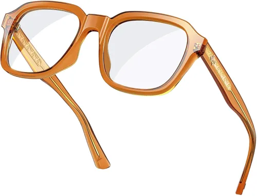 Miniatura 14 de VISOONE - Gafas de luz azul de moda con bloqueo de luz azul, anteojos cuadrados grandes para computadora para mujeres y hombres; Bennett