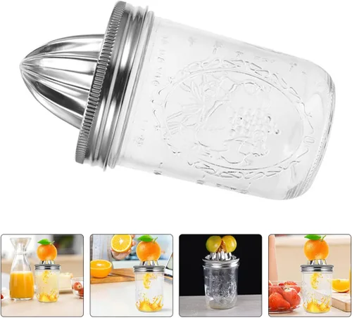 Miniatura 3 de DOITOOL Manual Stainless Steel Lemon Juicer and Orange Handheld Fruit Squeezer for Mason Jar 480Ml, Can Citrus Juicer for Kitchen Use