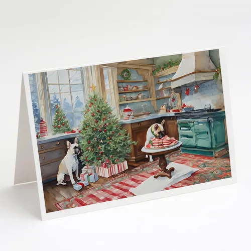 Miniatura 19 de Caroline's Treasures DAC3884GCA7P Paquete de 8 tarjetas en blanco de Navidad con galletas de husky siberiano Tarjetas de felicitación con sobres