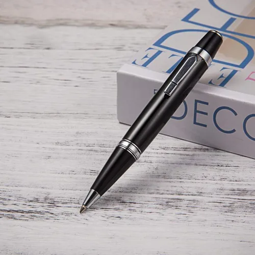 Miniatura 2 de Mini bolígrafo de metal para escritura suave, 0.039 in, tinta negra, bolígrafo de firma para hombres, mujeres, escuela, oficina, negocios
