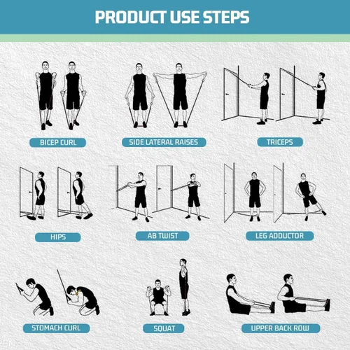 Miniatura 4 de VEICK Resistance Bands with Handles for Men Women, Exercise Bands, Workout Bands for Working Out, Exercising Bands for Fitness Weights Work Out at