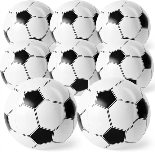 FUTUREPLUSX 8 pelotas de playa, pelota de fútbol inflable de 12 pulgadas para niños, regalos de fiesta de verano, juegos acuáticos, decoraciones de