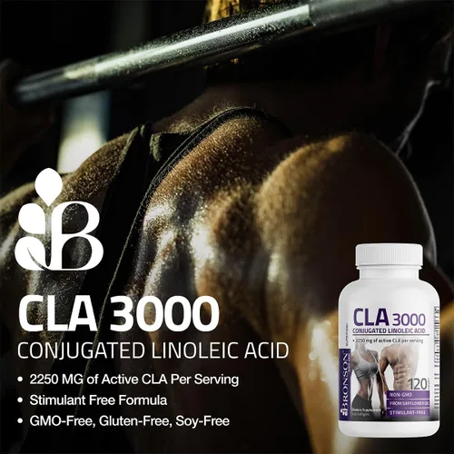 Miniatura 4 de Ácido Linoleico Bronson CLA 3000,conjugado de potencia extra alta sin GMO, 1