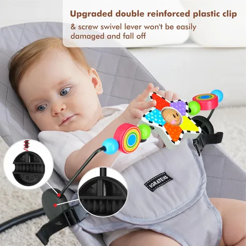 Miniatura 3 de iGRATENS Asiento de bebé para hamaca Baby Bjorn, juguete para hamaca de bebé suave y Bliss, fácil de colocar y quitar, materiales aptos para niños