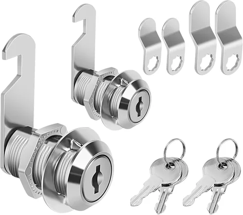 Miniatura 8 de Cam Locks - Cerradura de gabinete con llave igual, cilindro de 5/8 pulgadas de longitud. Se adapta a un grosor máximo del panel de 3/8 pulgadas, 2