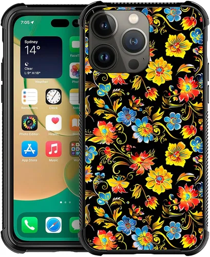 Miniatura 8 de ZHEGAILIAN Funda compatible con iPhone 13, fundas de cristal de color caballo de baile, parte trasera de vidrio templado+funda protectora