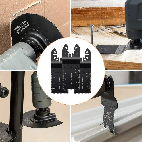 Miniatura 6 de 40 hojas de sierra oscilantes universales de madera multiherramienta de liberación rápida para cable Porter Black & Decker Rockwell Ridgid Ryobi