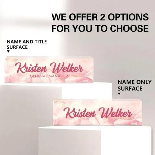 Miniatura 2 de Placa de identificación para escritorio, placa de nombre de escritorio personalizada, decoración de oficina para mujeres y hombres, accesorios