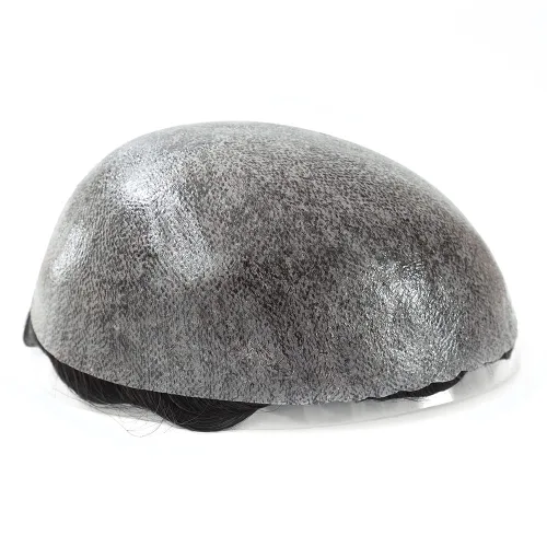 Miniatura 6 de HAIR NATURE Sistemas de reemplazo de cabello humano Toupee para hombre, 0.005 in, piel de polietileno inyectada, pelucas reales para hombres