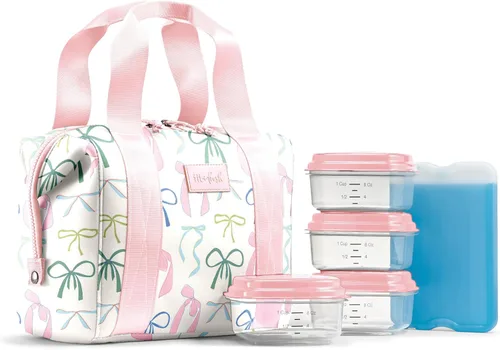Miniatura 17 de Fit & Fresh Remi - Lonchera de neopreno para mujer, kit de preparación de comidas con recipientes y bolsa de hielo XL, material autoaislante similar