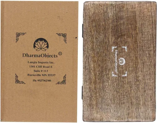 Miniatura 8 de DharmaObjects Caja de almacenamiento de madera tallada a mano con árbol de la vida celta (morado, grande)