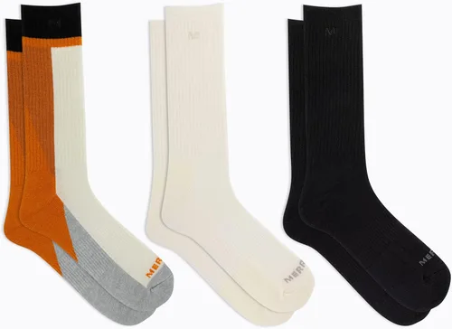 Miniatura 2 de Merrell Unisex Adult Wool Everyday Hiking Socks - 3 Pairs Crew - Cushioned Moisture Wicking
