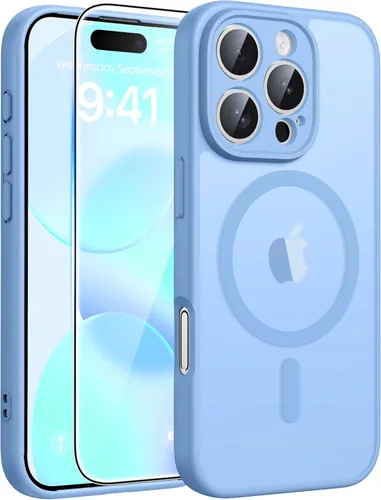Miniatura 266 de FNTCASE - Funda para iPhone 16 Pro: magnética, mate, translúcida, de grado militar, protectora contra caídas, resistente, fina, duradera y a prueba