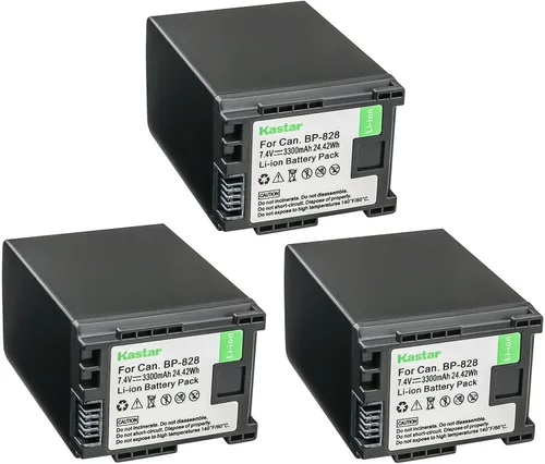 Miniatura 4 de Kastar Paquete de 1 batería BP-828 de 7.4 V 3300 mAh de repuesto para Canon BP-820 BP820, BP-828 BP828, cargador Canon CG-800 CG800, Canon VIXIA HF