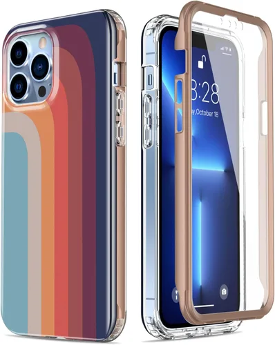 Miniatura 29 de Esdot Funda protectora para iPhone 13 Mini con protector de pantalla integrado, protección de grado militar con diseños de moda para mujeres