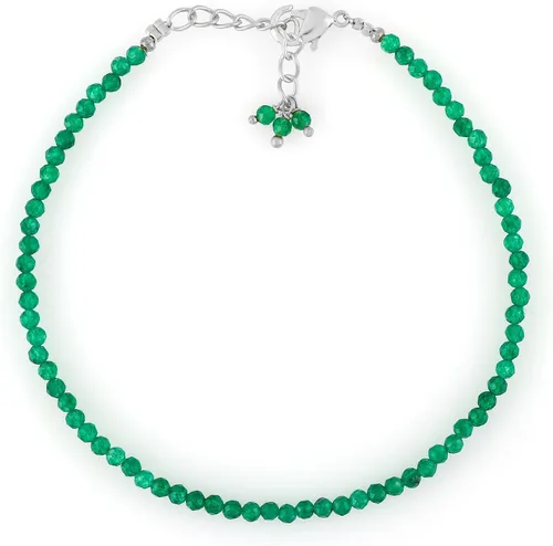 Miniatura 36 de TGH Pulsera de cuentas naturales con piedras preciosas microfacetadas, joyería para ella, cristales curativos energéticos de piedra natal, cadena