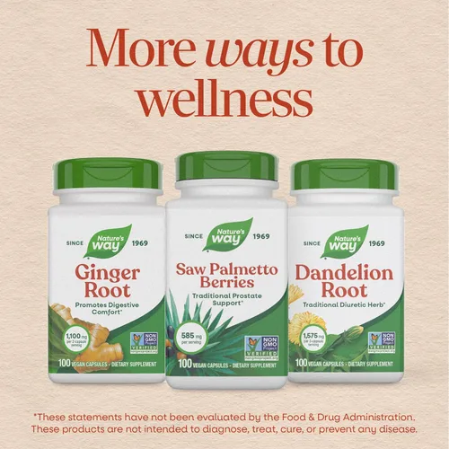 Miniatura 8 de Nature's Way Saw Palmetto Berries, apoyo tradicional de próstata, suplemento de hierbas para hombres, 585 mg por porción, proyecto verificado sin