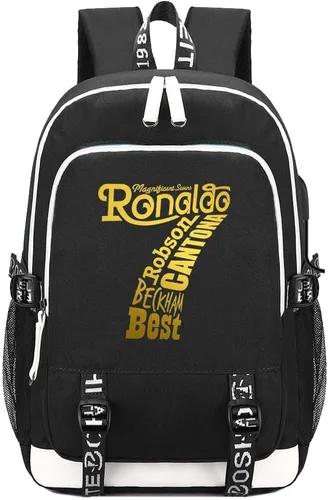 Miniatura 31 de Soccer Player 7 Mochila deportiva multifunción para viajes, portátil, para fanáticos del fútbol, para hombres y mujeres, negro - 2, Tamaño único