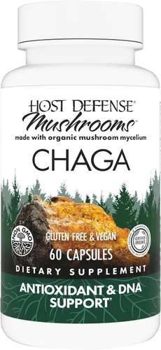 Host Defense Cápsulas Chaga - Suplemento de apoyo del sistema inmunológico - Cápsulas de hongos Chaga para apoyo a la actividad antioxidante -