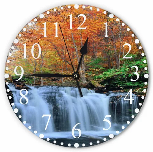 Miniatura 13 de Reloj de Pared Bohemio con Textura Paisley de 10 Pulgadas Operado por Batería Vector Color Rojo Brillante Reloj Silencioso Sin Tictac Relojes