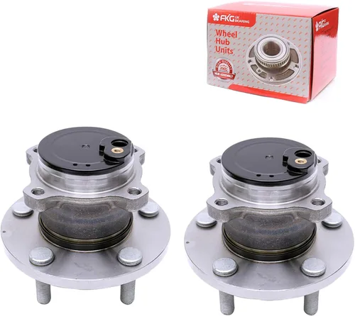 FKG 512347 Conjunto de cubo de cojinete de rueda trasera para Mazda 3 2004-2013, Mazda 5 2006-2013, 5 lengüetas, juego de 2
