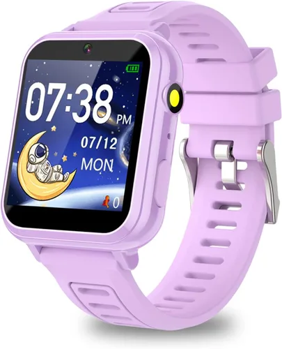 Miniatura 9 de Reloj inteligente para niños, reloj inteligente de 24 juegos para niños, relojes inteligentes de moda para niños de 3 a 14 años, gran regalo