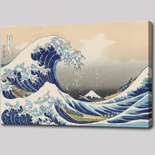 dgbtcart The Great Wave Off Kanagawa de Hokusai - Lienzo decorativo para pared, arte clásico japonés, pintura para sala de estar, paisaje marino,