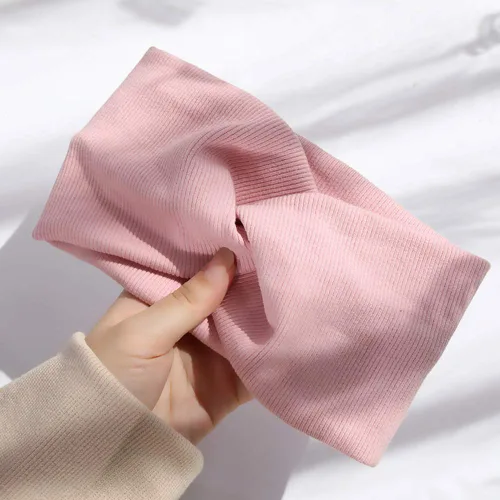 Miniatura 5 de Huachi Diademas turbantes para mujer, bandas anchas para la cabeza, moda de otoño, bandas elásticas gruesas y bohemias antideslizantes para niñas