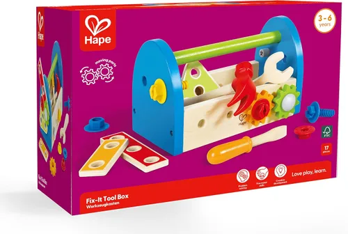 Miniatura 4 de Caja de herramientas Hape de madera del niño y juego de accesorios