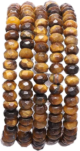 Miniatura 68 de BEADIA Cuentas Facetadas de Piedra Natural Amazonita Rondelle 3x4mm Cuentas Semipreciosas Sueltas para Hacer Joyas 38cm