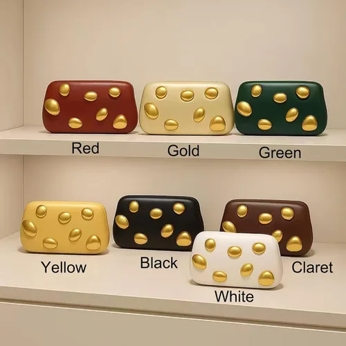 Miniatura 6 de Bolso de mano de piel sintética desmontable con cadena cruzada, bolso de noche, bolso de mano para mujer, formal, boda, fiesta, baile de graduación