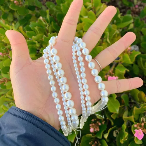 Miniatura 4 de Adabele 1 hebra AAA Grado 10mm Cuentas sueltas redondas de perla natural de concha de agua dulce Madreperla Nacre 38 cm (Perla Blanca) para hacer