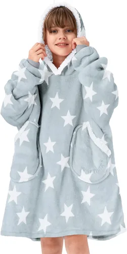 Miniatura 10 de Century Star Manta con capucha para mujeres y hombres, sherpa, de gran tamaño, gruesa, acogedora, suave, cálida, para adultos, sudadera con capucha