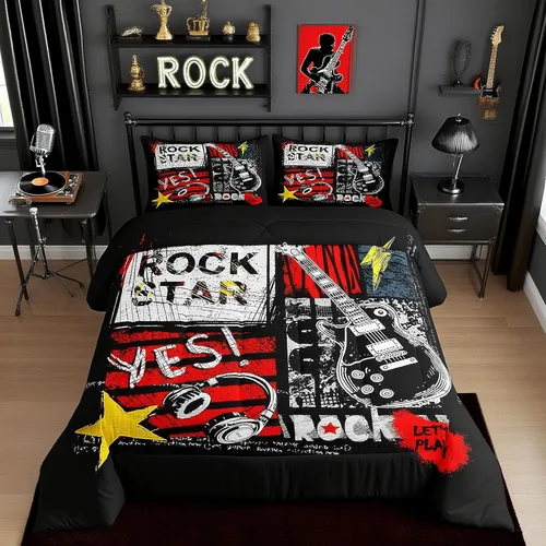 Miniatura 15 de Juego de ropa de cama Happy Camping de Homewish, tamaño individual, con diseño de osos cazadores y pinos, para niños, hombres, adultos, decoración