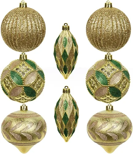 Miniatura 26 de 30 piezas de adornos de bola de árbol de Navidad irrompibles negros para decoración navideña