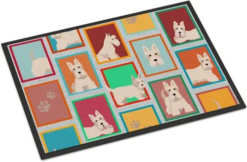 Miniatura 51 de Caroline's Treasures MLM1149MAT - Felpudo rojo Border Collie de 18 x 27 pulgadas, para interiores y exteriores, para entrada, antideslizante, Border