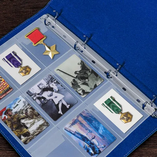 Miniatura 7 de Páginas para Recolectar Monedas de Uncle Paul 5 Hojas 9 Bolsillos Fundas Estándar con 9 Orificios para Insertar Monedas Fundas para Coleccionar 5