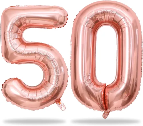 Miniatura 34 de Globos de oro rosa para cumpleaños número 16 para niñas, 40 pulgadas de gran tamaño, globos de lámina de mylar con el número 1 y 6, autoinflables