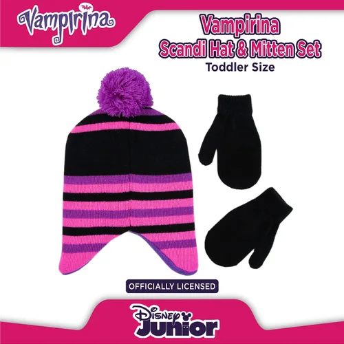 Miniatura 5 de Disney Conjunto de gorro Vampirina con bufanda para niñas de 2 a 4 años, Esto no es aplicable