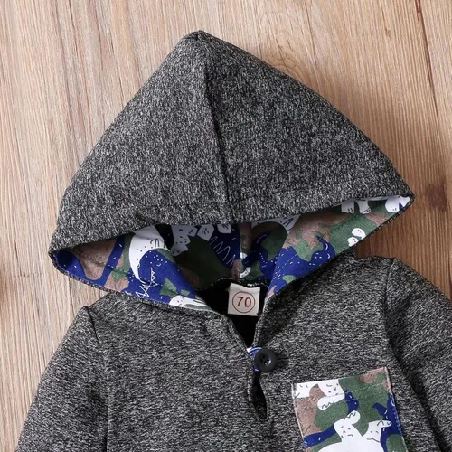 Miniatura 3 de FOCICI Ropa de bebé para niños pequeños trajes de primavera e invierno sudadera con capucha con bolsillo pantalones de dinosaurio