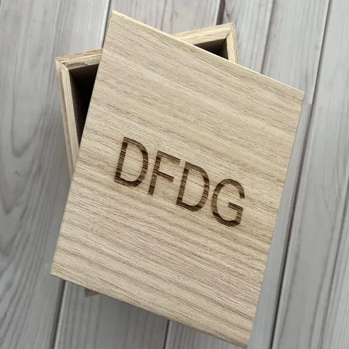 Miniatura 2 de DFDG - Caja de almacenamiento de madera con tapa, decoración de caja de tesoro de madera, para manualidades, sin pintar, caja de madera, caja