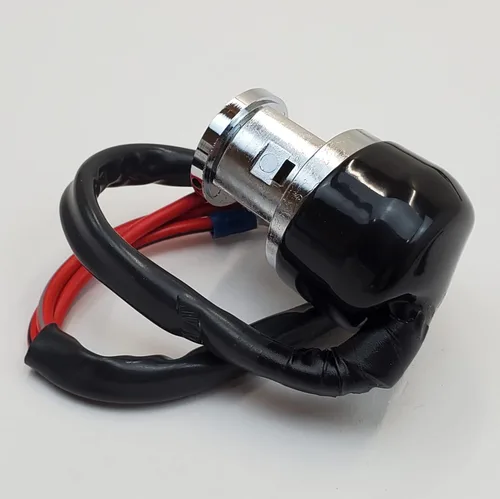 Miniatura 3 de Interruptor de encendido cromado de 3 posiciones (apagado, encendido, encendido con luces) con 2 llaves redondas resistentes a manipulaciones