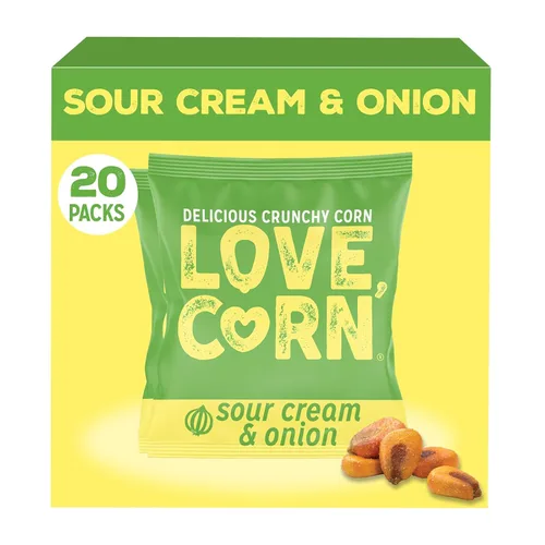 Miniatura 10 de LOVE CORN BBQ 0.7oz x 20 bolsas – Delicioso maíz crujiente – Snacks familiares saludables – Sin gluten, Kosher, sin OGM – Alternativa para papas