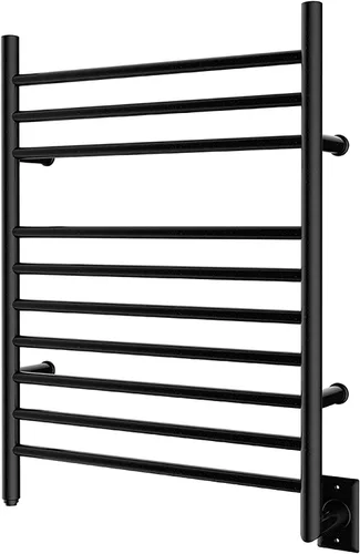 HEATGENE Calentador de Toallas Montado en Pared, Toallero Calefactado de Montaje en Pared, Color Negro Mate