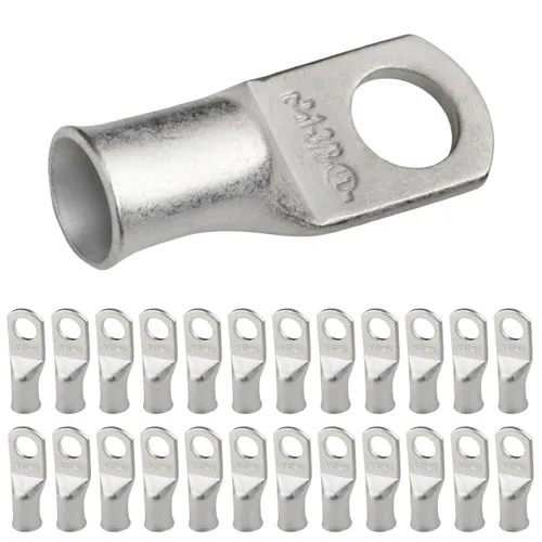 Miniatura 191 de SELTERM 5 piezas terminales de cable de cobre estañado 1/0 AWG perno de 1/2", extremos de cable de batería, terminales de anillo, conectores