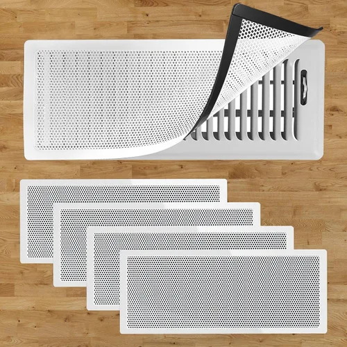 Miniatura 9 de 4 PCS Cubiertas Magnéticas de Ventilación Blancas - 5.5x12 Cubiertas Magnéticas de Ventilación con Pantalla de Malla para Registros de Blanco malla