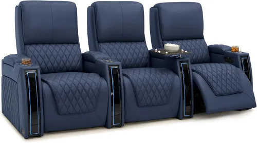 Miniatura 55 de Seatcraft Apex Zero-Gravity CoolZero - Asiento de cine en casa de cuero italiano, reposacabezas eléctrico, lumbar eléctrico, reclinable eléctrico