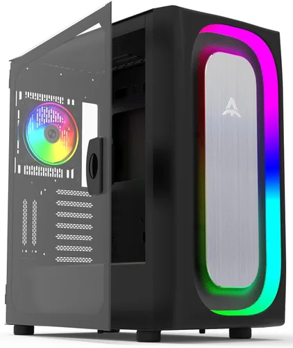 Miniatura 13 de ALSEYE Rams2.0 - Carcasa de PC de torre media Micro-ATX/ITX MATX, panel lateral de vidrio templado, filtros de polvo de control ARGB compatibles