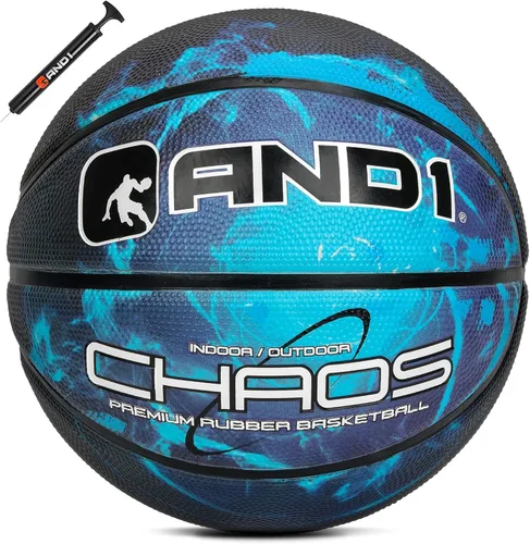 AND1 Chaos Basketball: Official Regulation (29.5 inches) Rubber - Deep Channel Construction Streetball, Made for Indoor Outdoor Basketball Games