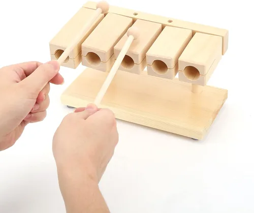 Miniatura 2 de Bloques de ritmo de percusión de madera de arce de 5 tonos para música de ópera nacional